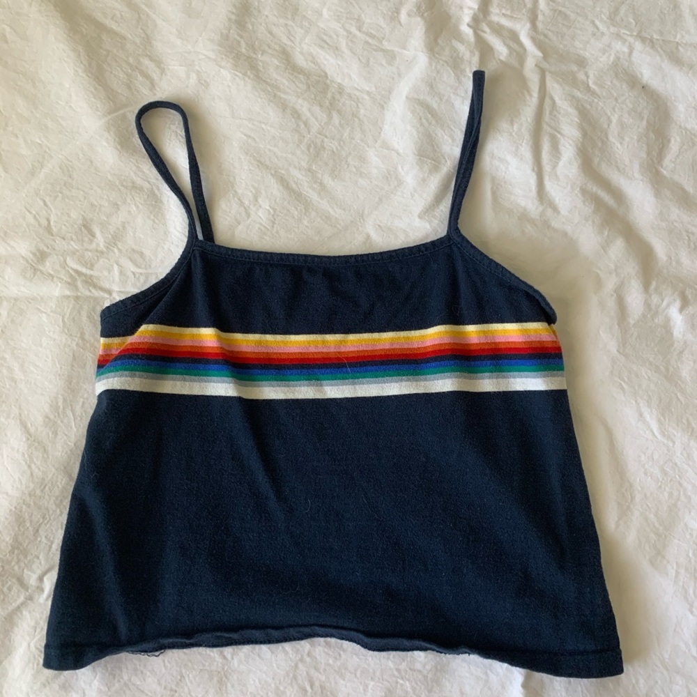 blue brandy melville tank with stripes!